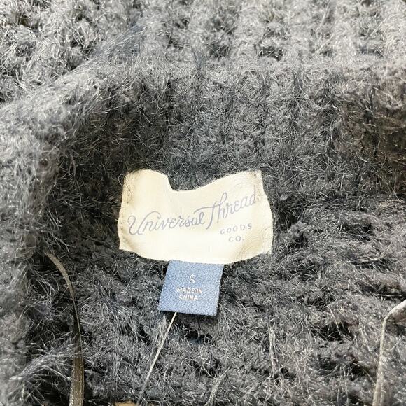 Universal Thread Women's Crewneck Openwork Pullover Sweater Black Size Small - Picture 6 of 6